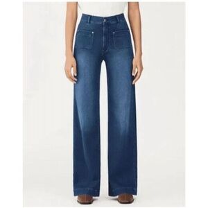 DL1961 Women's Dark Blue Wide Leg Jeans